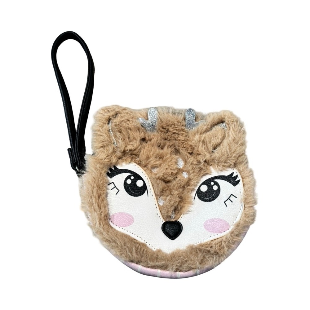 Luv Betsey by Betsey‎ Johnson Deer Faux Fur Coin Purse Wristlet Fawn Accessory